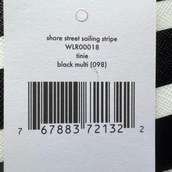 Kate Spade Shore Street Sailing Stripe Tinie Wristlet Black Multi - Picture 9 of 10